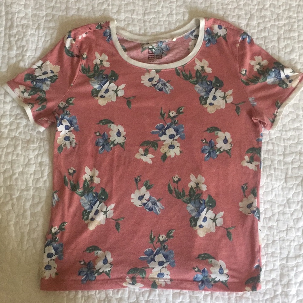 Flowered Coral Top Sz S